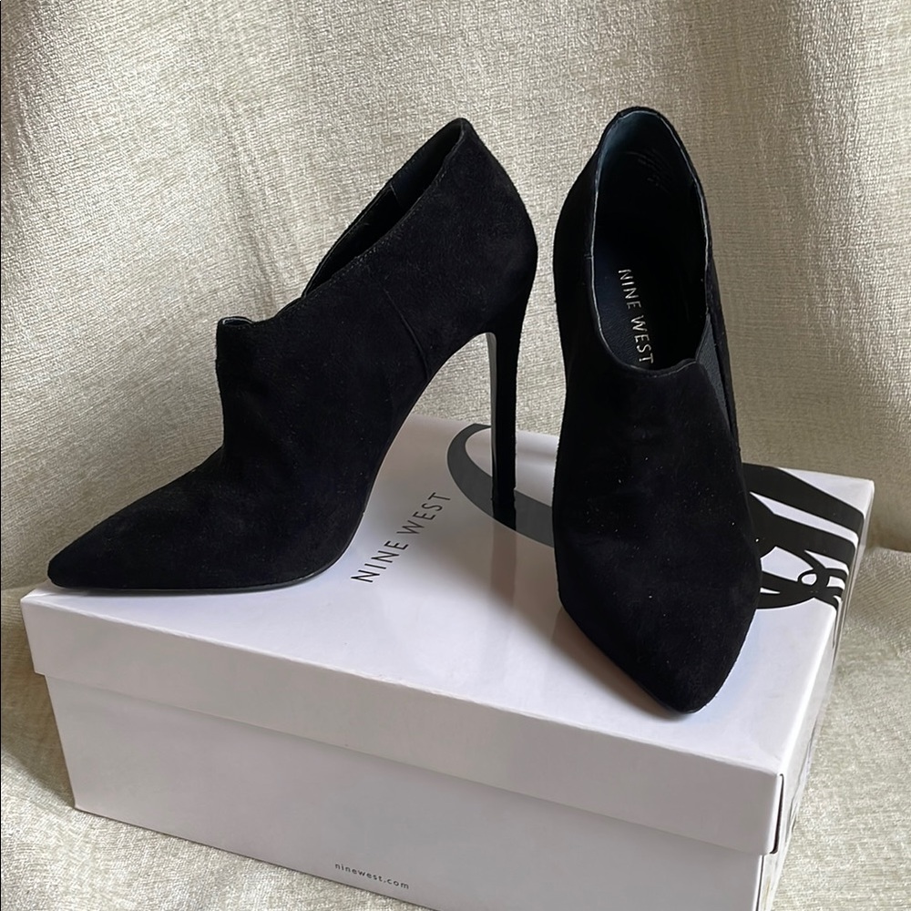 Nine West suede stiletto booties